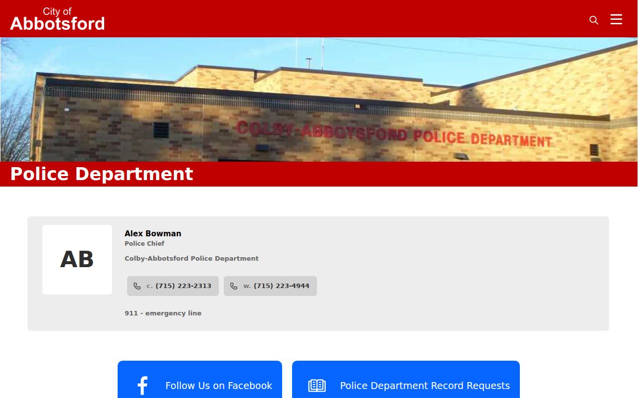 Clark County Abbotsford criminal records police department page