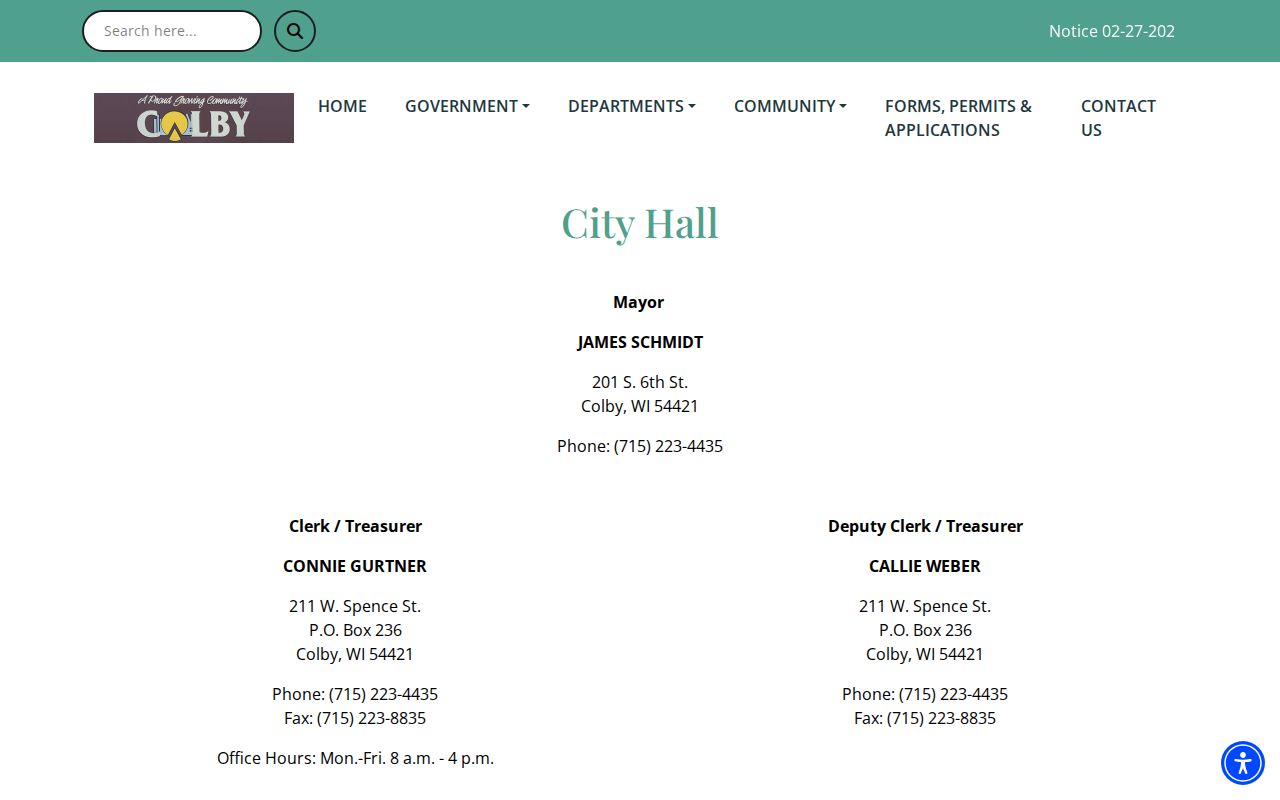 Clark County Colby criminal record check city hall source