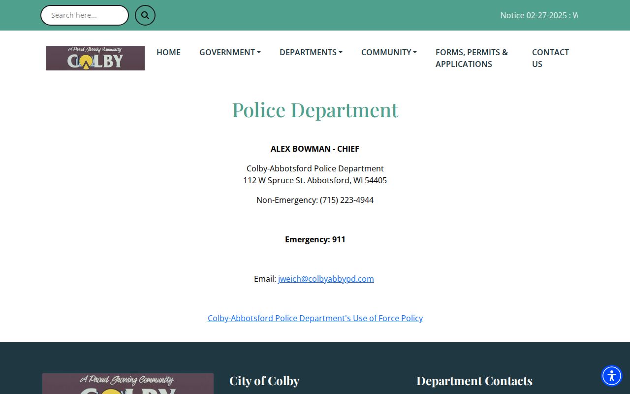 Clark County Colby criminal records police information