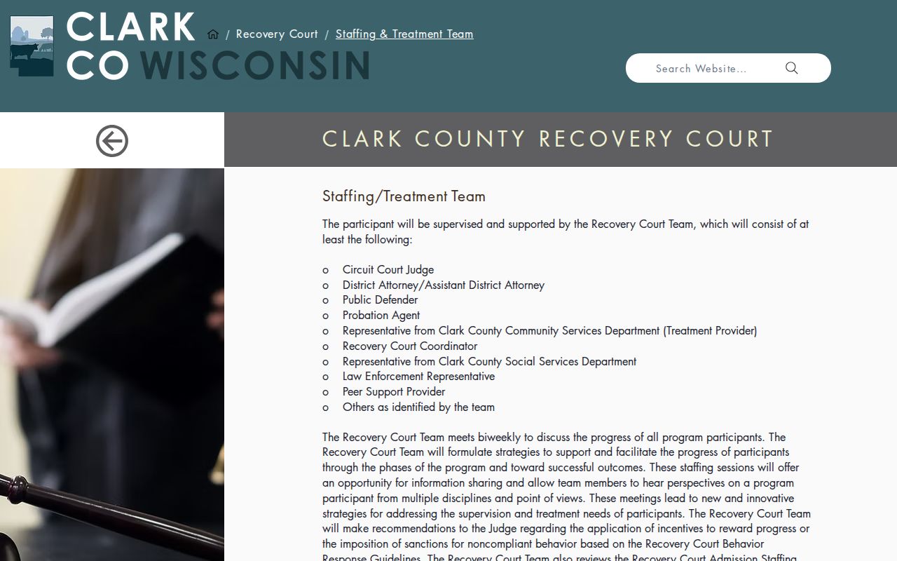 Clark County court case lookup Recovery Court team